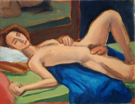 lying nude